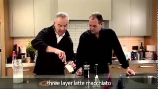 aerolatte  milk frother makes three layer caffè latte macchiato [upl. by O'Donoghue]