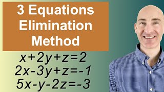 Solving Systems of 3 Equations Elimination [upl. by Aika]