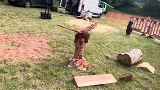 A fabulous range of wooden sculpture at Caerleon festival 2024 [upl. by Enicul8]