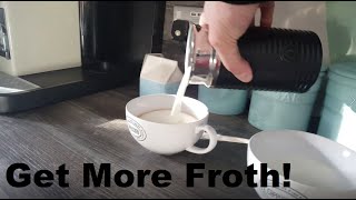 How to Get More Froth from Your Nespresso Coffee Aeroccino  Nespresso tips and help [upl. by Orman]