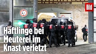 Gefängnismeuterei Polizei stürmt Knast in Thüringen  JVA Untermaßfeld [upl. by Anialeh]